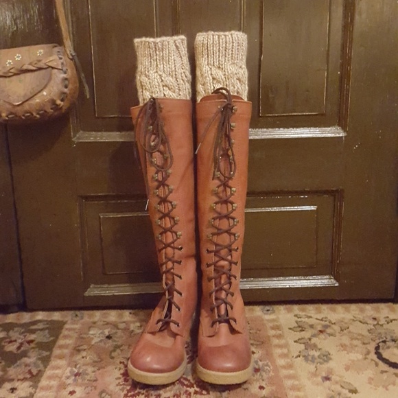 Vintage Leather Lace Up Boots - Picture 2 of 8